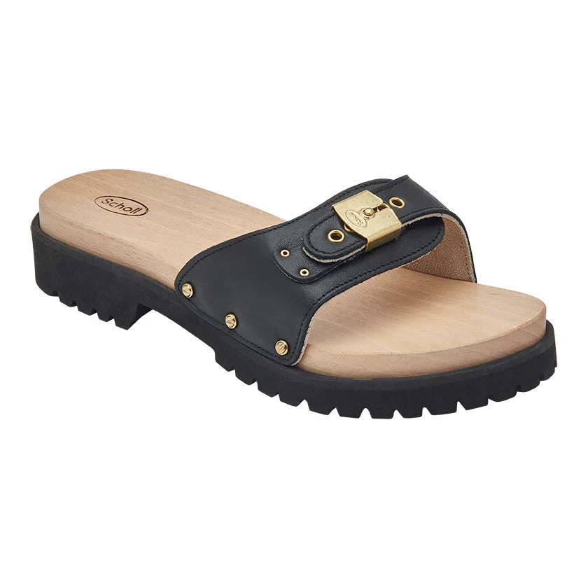 Scholl Damen Sandalen Iconic Pescura Carroarmato 1004 Black F30551 in Schwarz