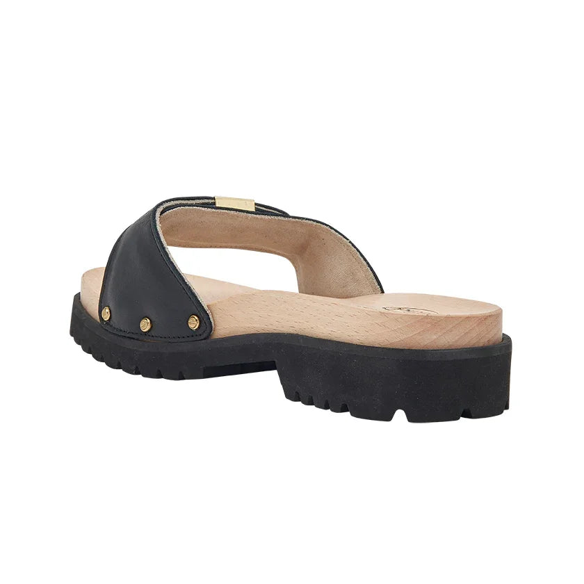 Scholl Damen Sandalen Iconic Pescura Carroarmato 1004 Black F30551 in Schwarz