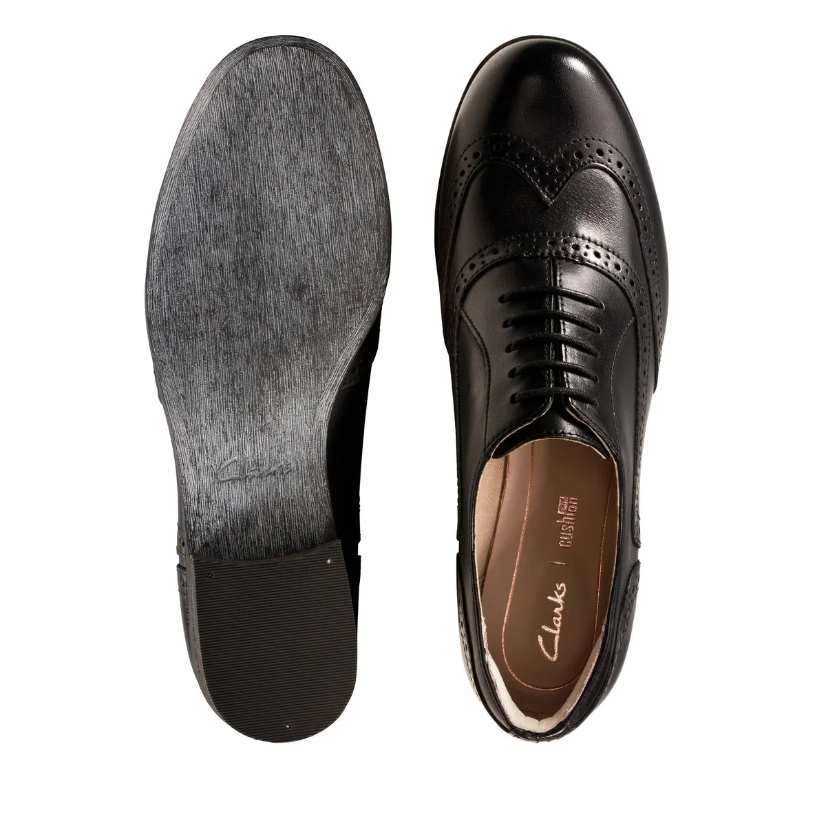 Zapatos Casual De La Marca Clarks Para Mujer Modelo Hamble Oak Black Leather En Color Negro