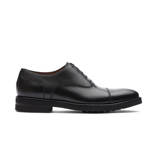 Chaussures Oxford Holborn pour homme Lottusse en cuir de vache brossé noir