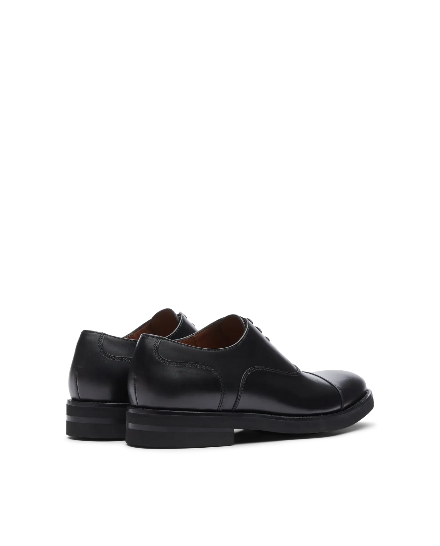 Chaussures Oxford Holborn pour homme Lottusse en cuir de vache brossé noir