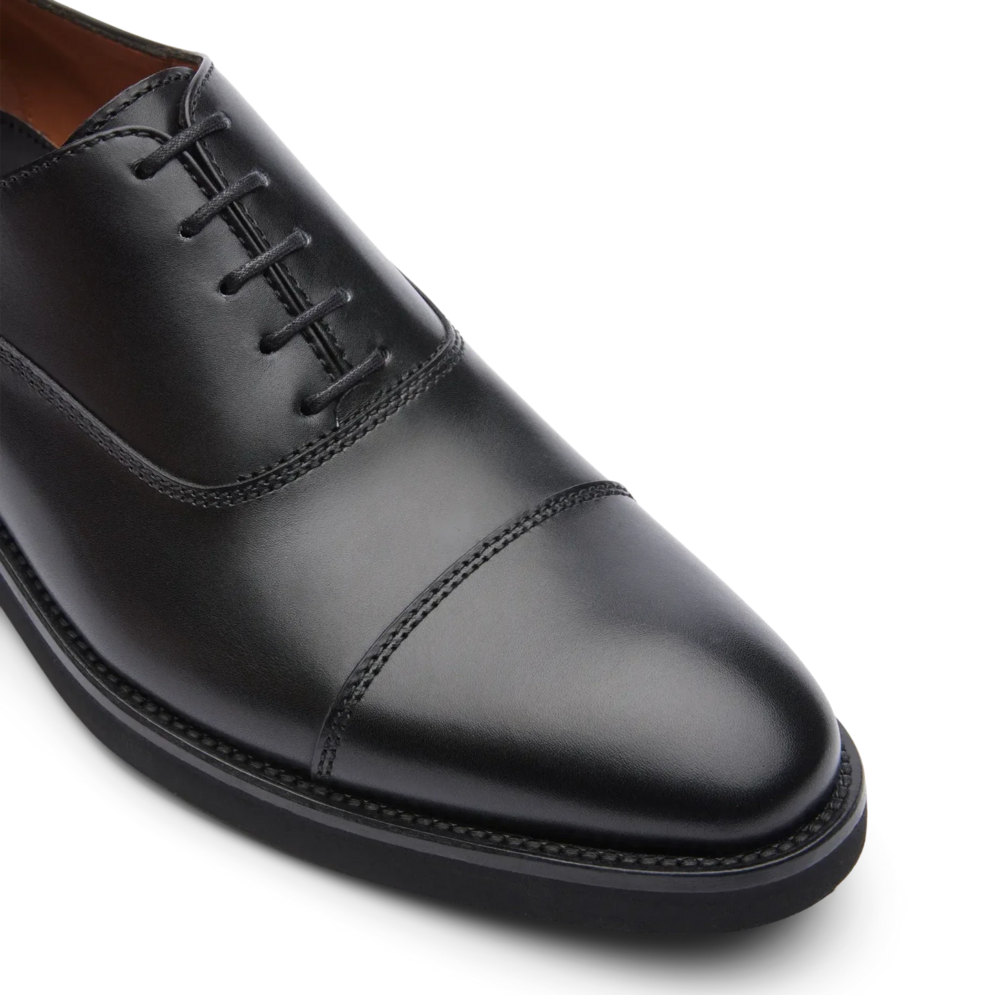 Chaussures Oxford Holborn pour homme Lottusse en cuir de vache brossé noir