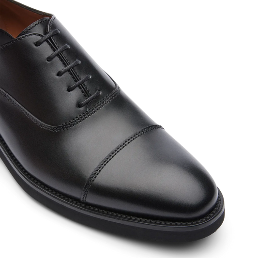 Chaussures Oxford Holborn pour homme Lottusse en cuir de vache brossé noir