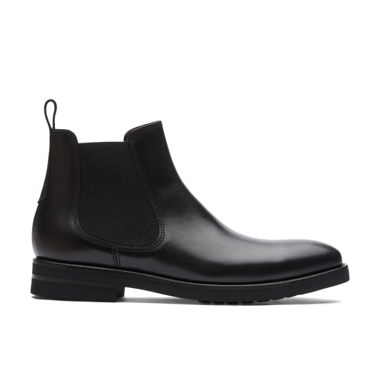 Bottines Chelsea Holborn noires en cuir de vache brossé pour homme de Lottusse