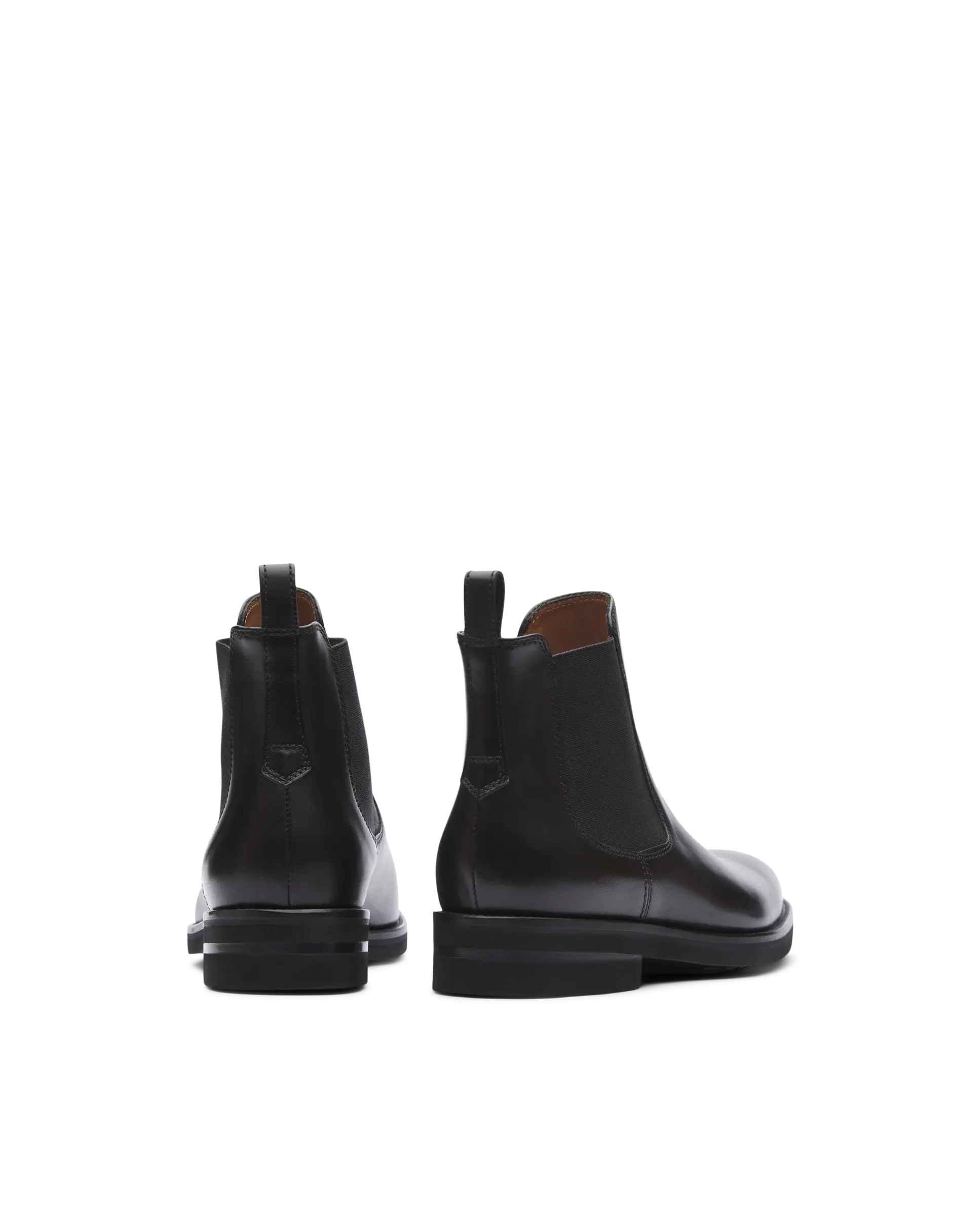 LOTTUSSE メンズ ホルボーン チェルシーブーツ(ブラック ブラッシュドカウハイド)