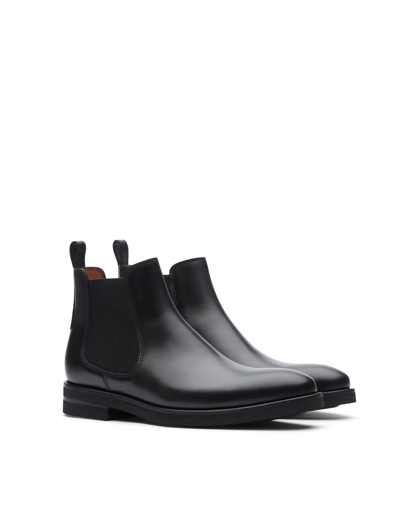Bottines Chelsea Holborn noires en cuir de vache brossé pour homme de Lottusse