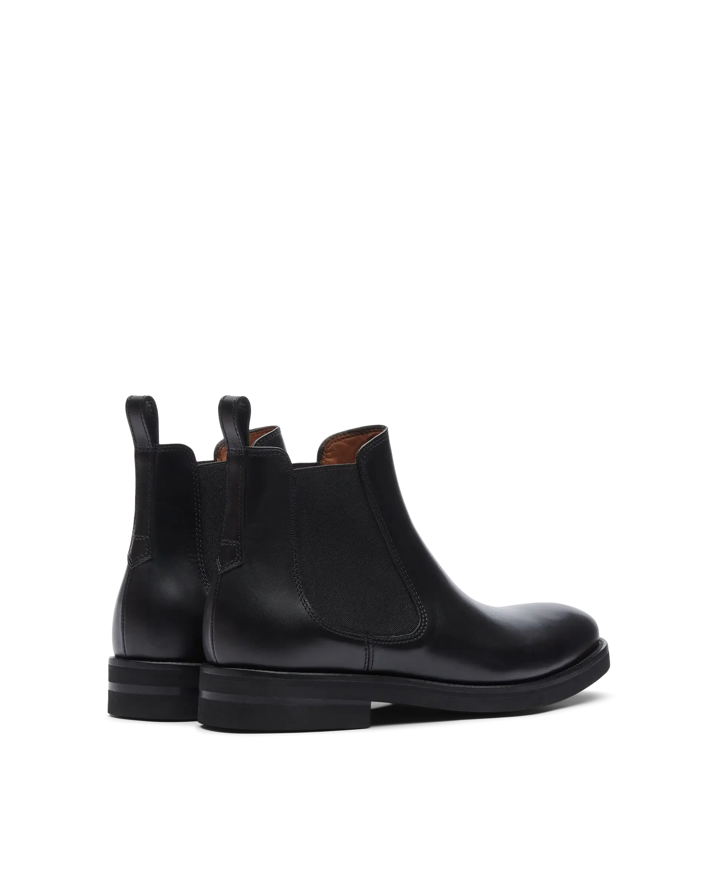 Bottines Chelsea Holborn noires en cuir de vache brossé pour homme de Lottusse