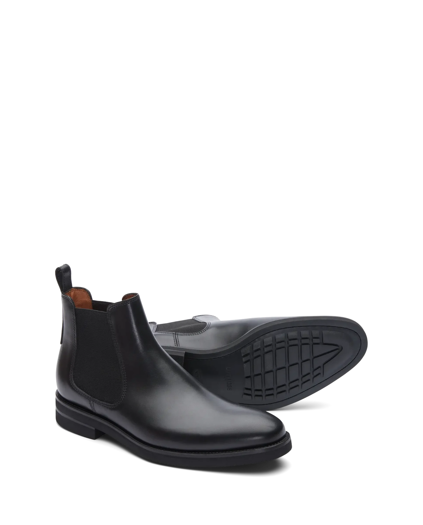 Bottines Chelsea Holborn noires en cuir de vache brossé pour homme de Lottusse