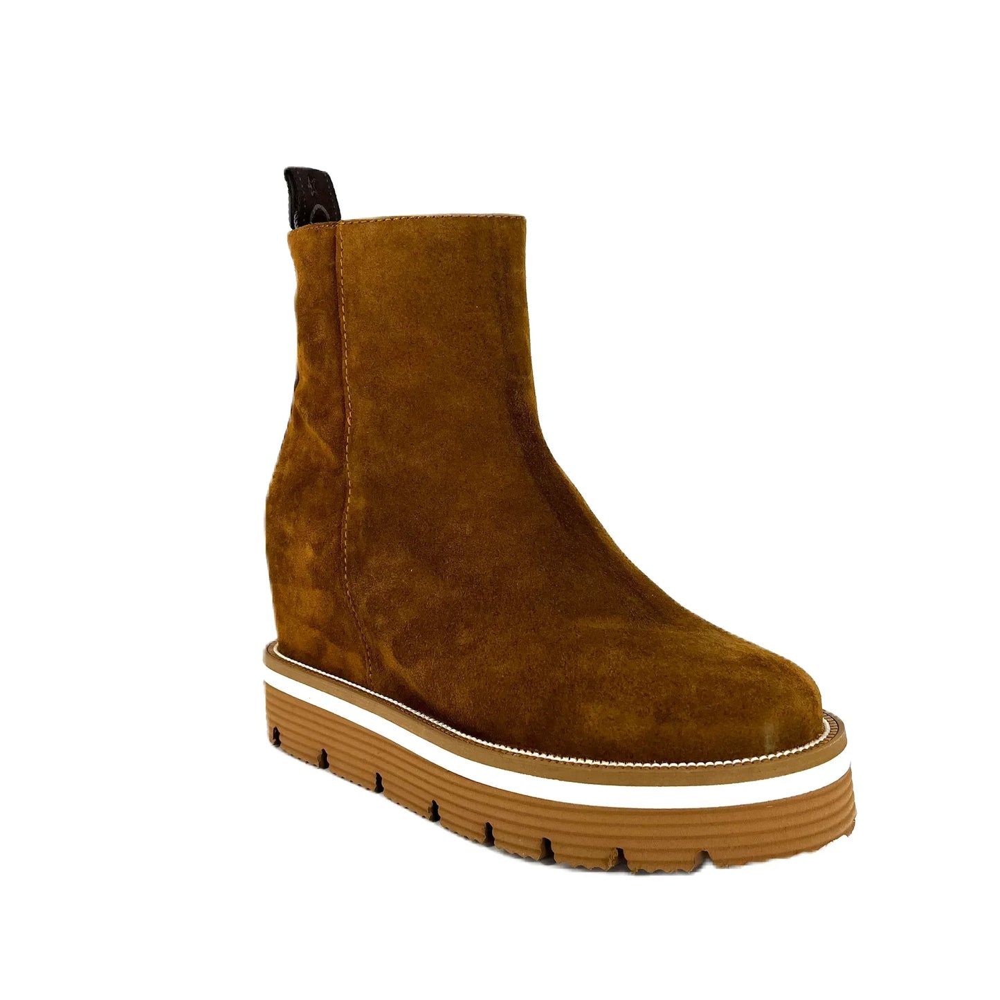 Botines De La Marca Pedro Miralles Para Mujer Modelo Velour Nobuk Marrón Mod 22301En Color Marrón