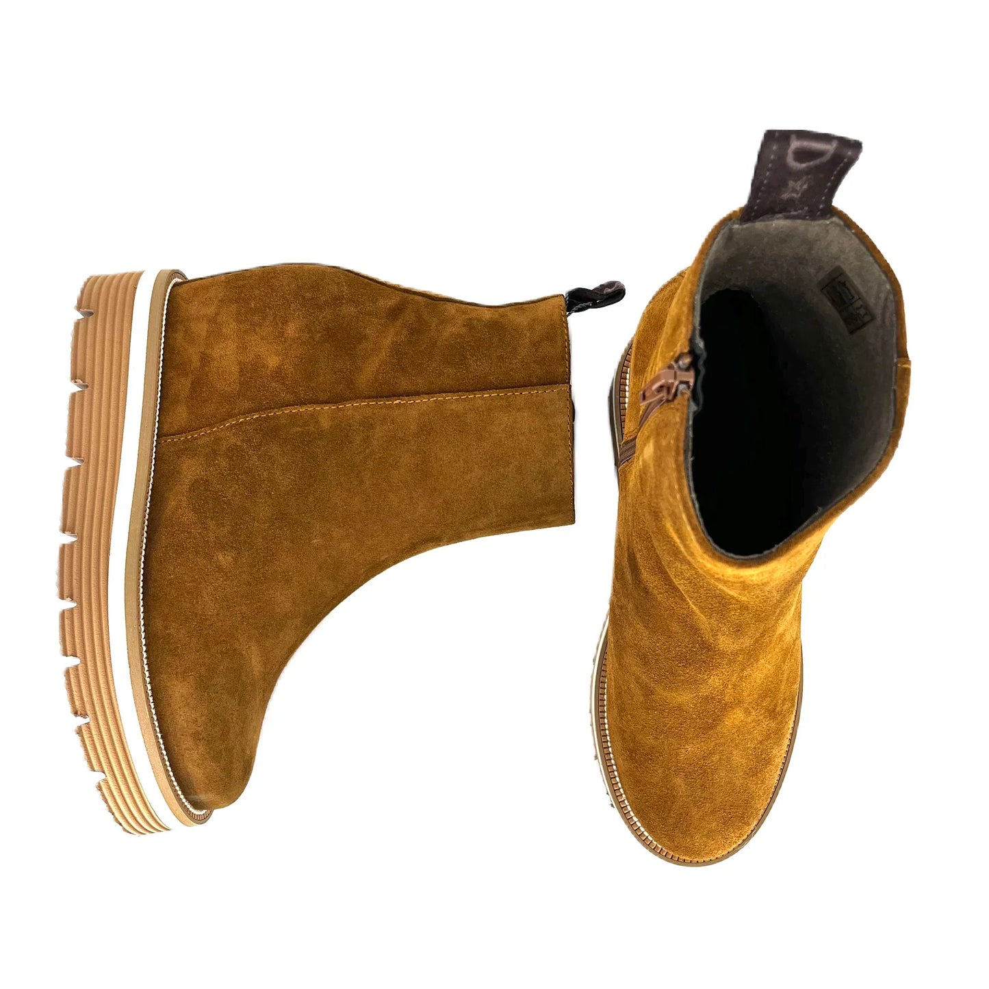 Botines De La Marca Pedro Miralles Para Mujer Modelo Velour Nobuk Marrón Mod 22301En Color Marrón