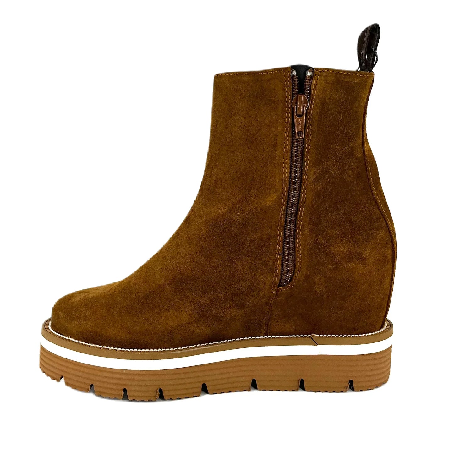Botines De La Marca Pedro Miralles Para Mujer Modelo Velour Nobuk Marrón Mod 22301En Color Marrón