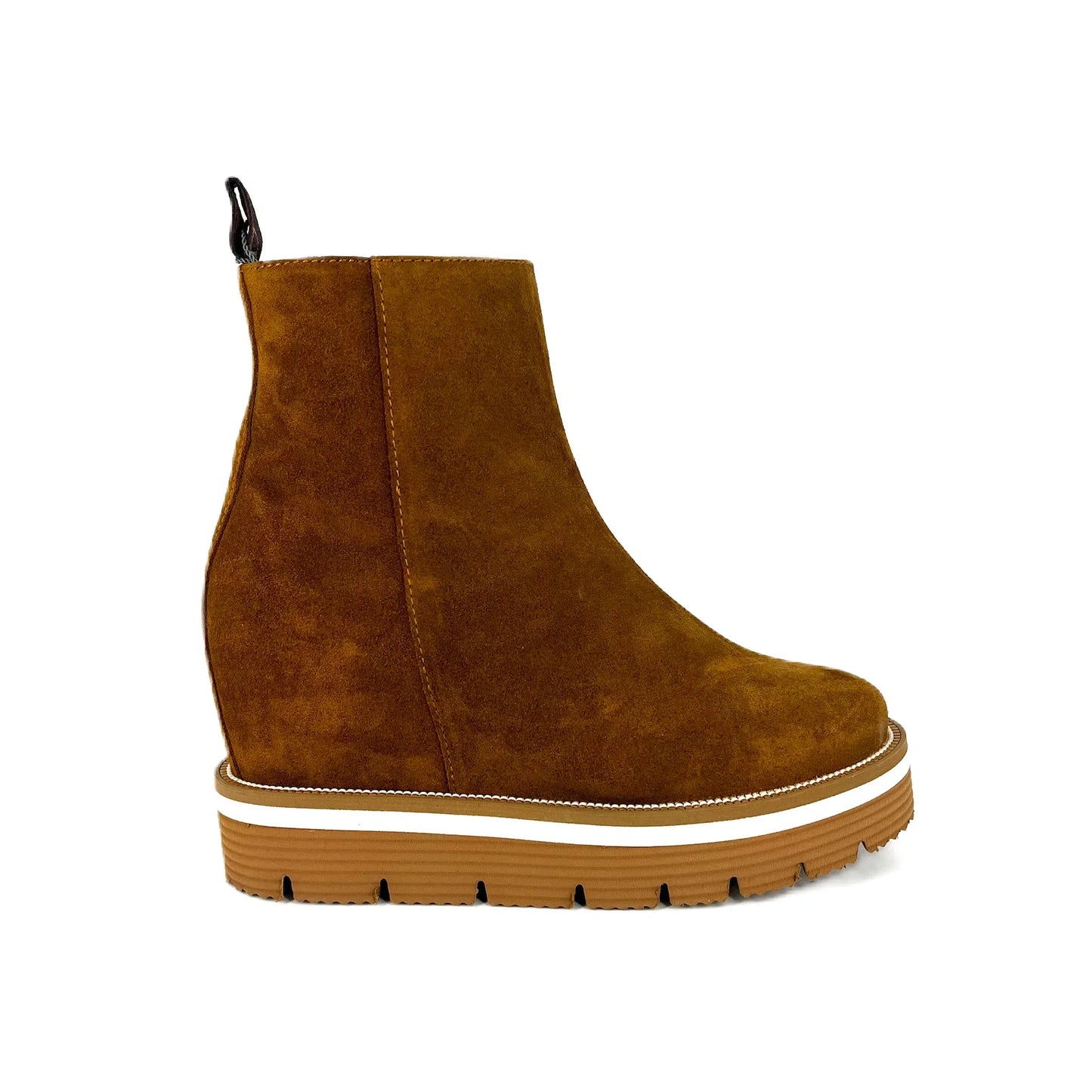 Botines De La Marca Pedro Miralles Para Mujer Modelo Velour Nobuk Marrón Mod 22301En Color Marrón