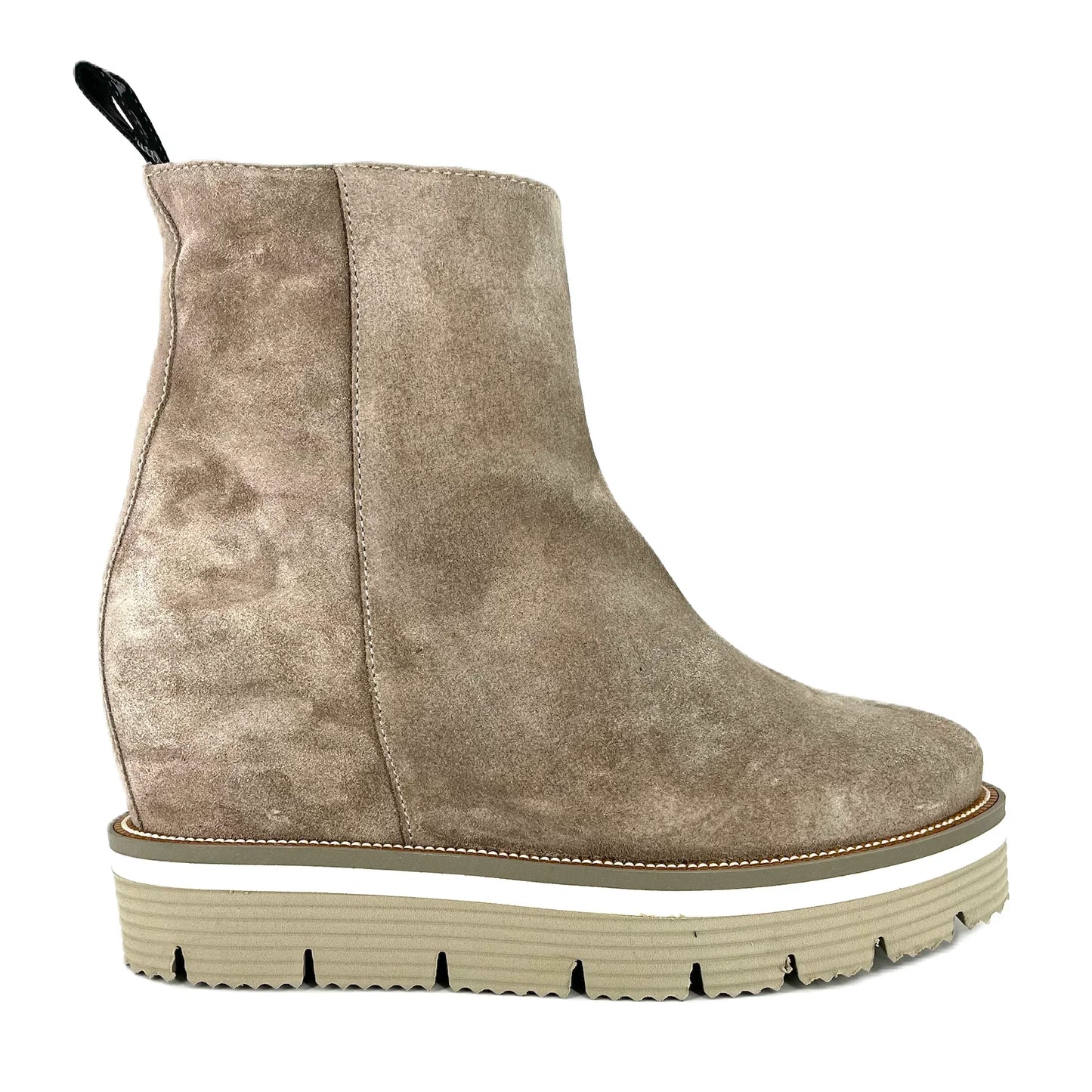 Botines De La Marca Pedro Miralles Para Mujer Modelo Velour Peltro Mod 22301En Color Gris