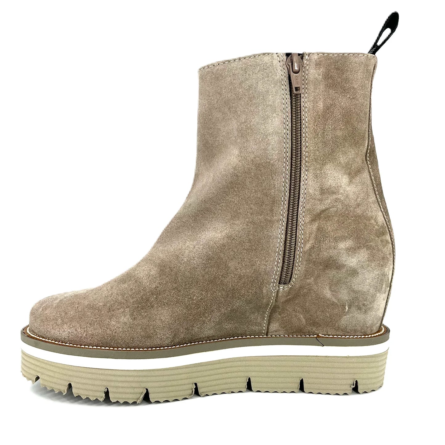 Botines De La Marca Pedro Miralles Para Mujer Modelo Velour Peltro Mod 22301En Color Gris