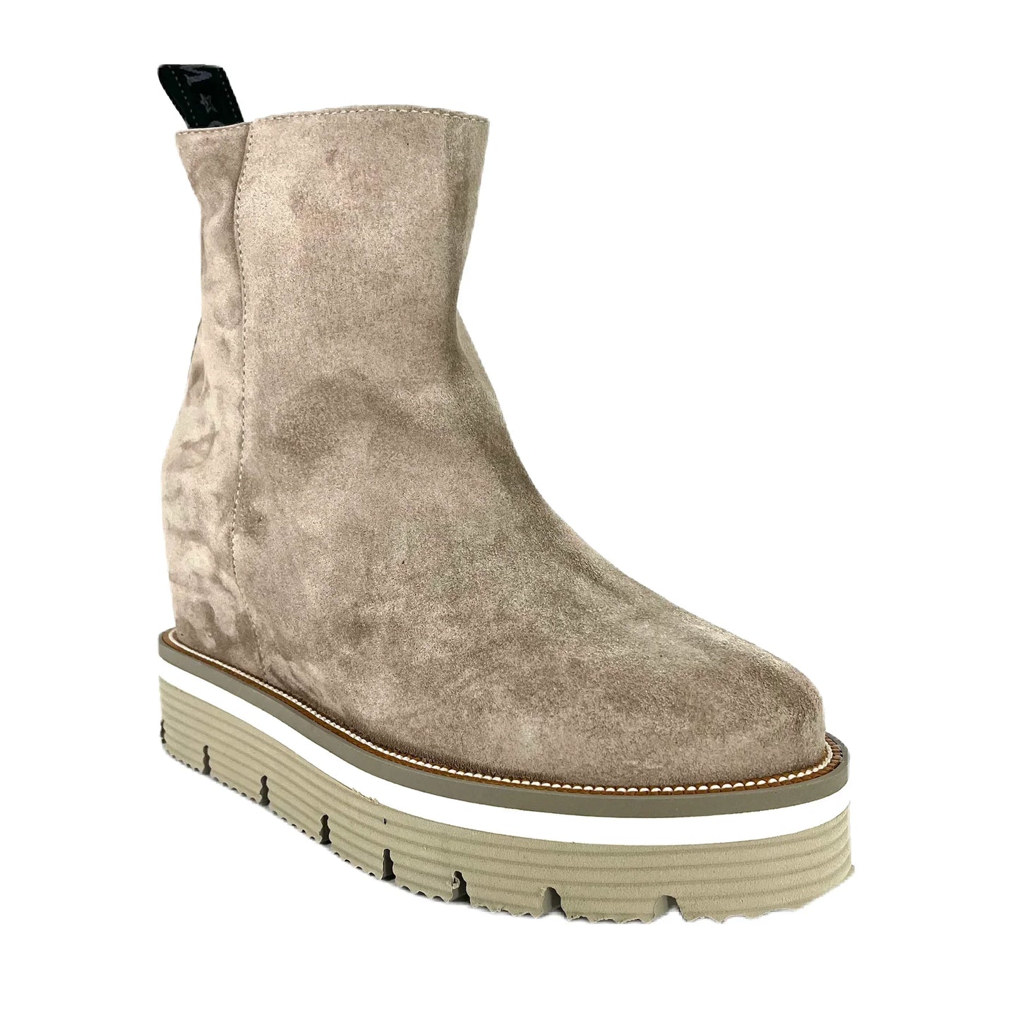 Botines De La Marca Pedro Miralles Para Mujer Modelo Velour Peltro Mod 22301En Color Gris