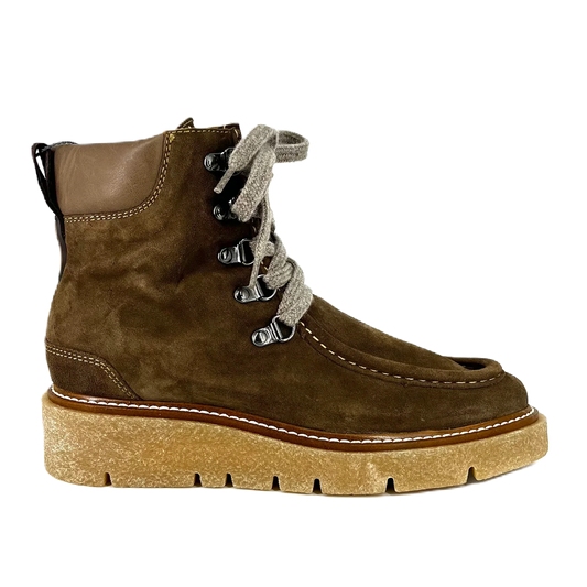 Pedro Miralles dames enkellaarsjes, model 22201, velours fango, bruin
