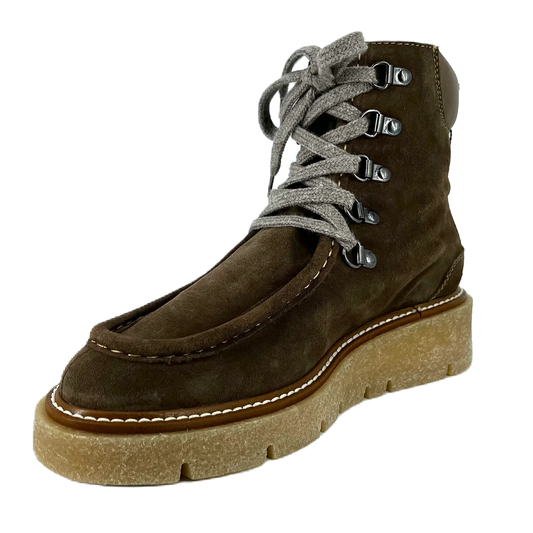 Pedro Miralles dames enkellaarsjes, model 22201, velours fango, bruin