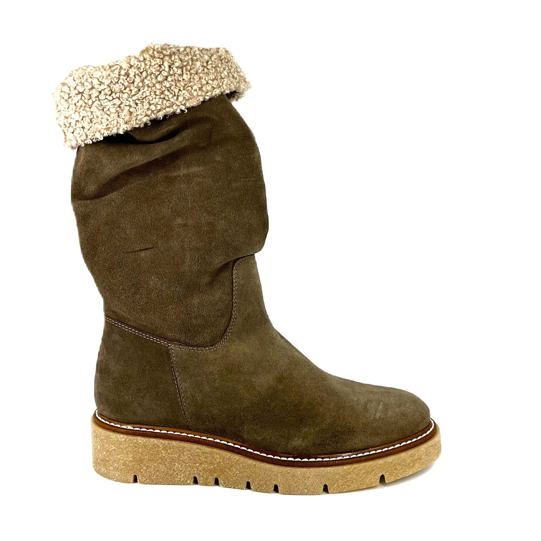 Pedro Miralles 女靴,型号 Mod 22206,Velour Fango,棕色