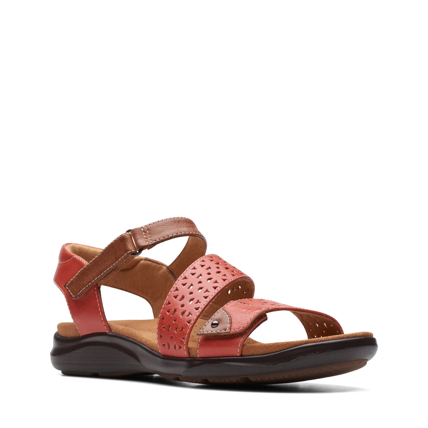 Sandalias De La Marca Clarks Para Mujer Modelo Kitly Way Grenadine Leather En Color Rojo
