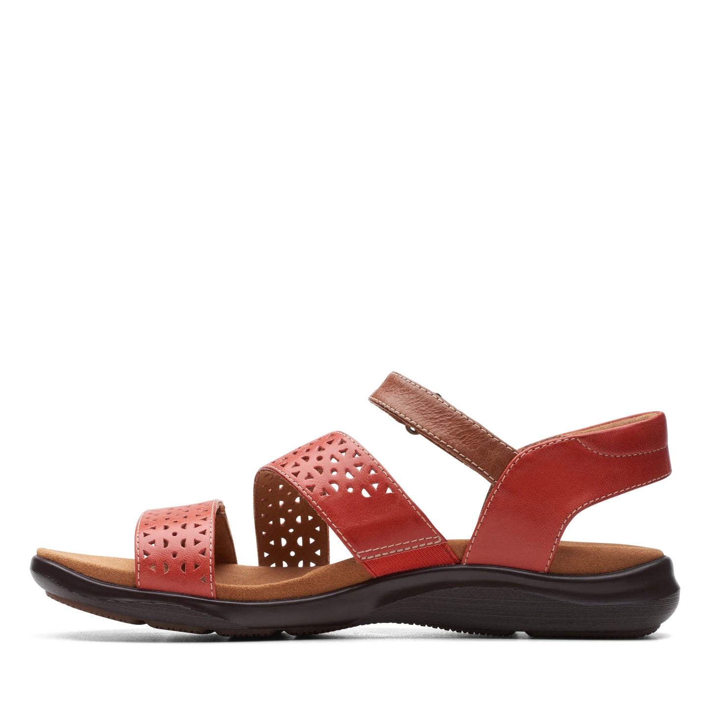 Sandalias De La Marca Clarks Para Mujer Modelo Kitly Way Grenadine Leather En Color Rojo