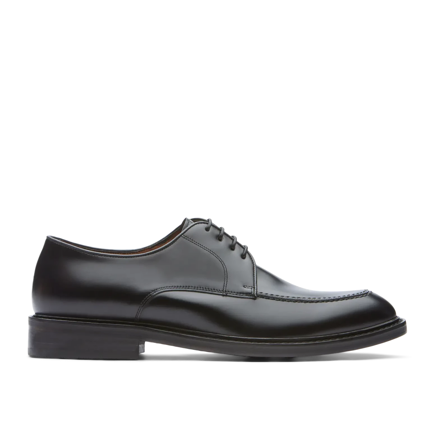 Chaussures Oxford Lottusse pour homme, modèle Harrys Derbys, en cuir de vachette semi-brillant noir
