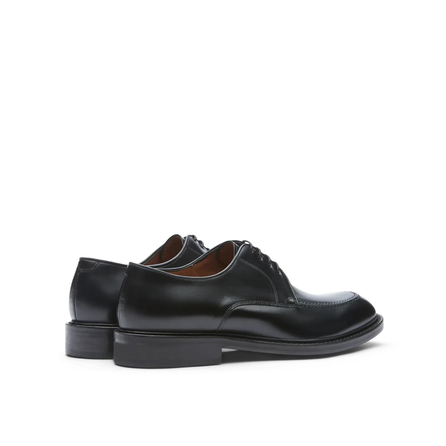 Chaussures Oxford Lottusse pour homme, modèle Harrys Derbys, en cuir de vachette semi-brillant noir