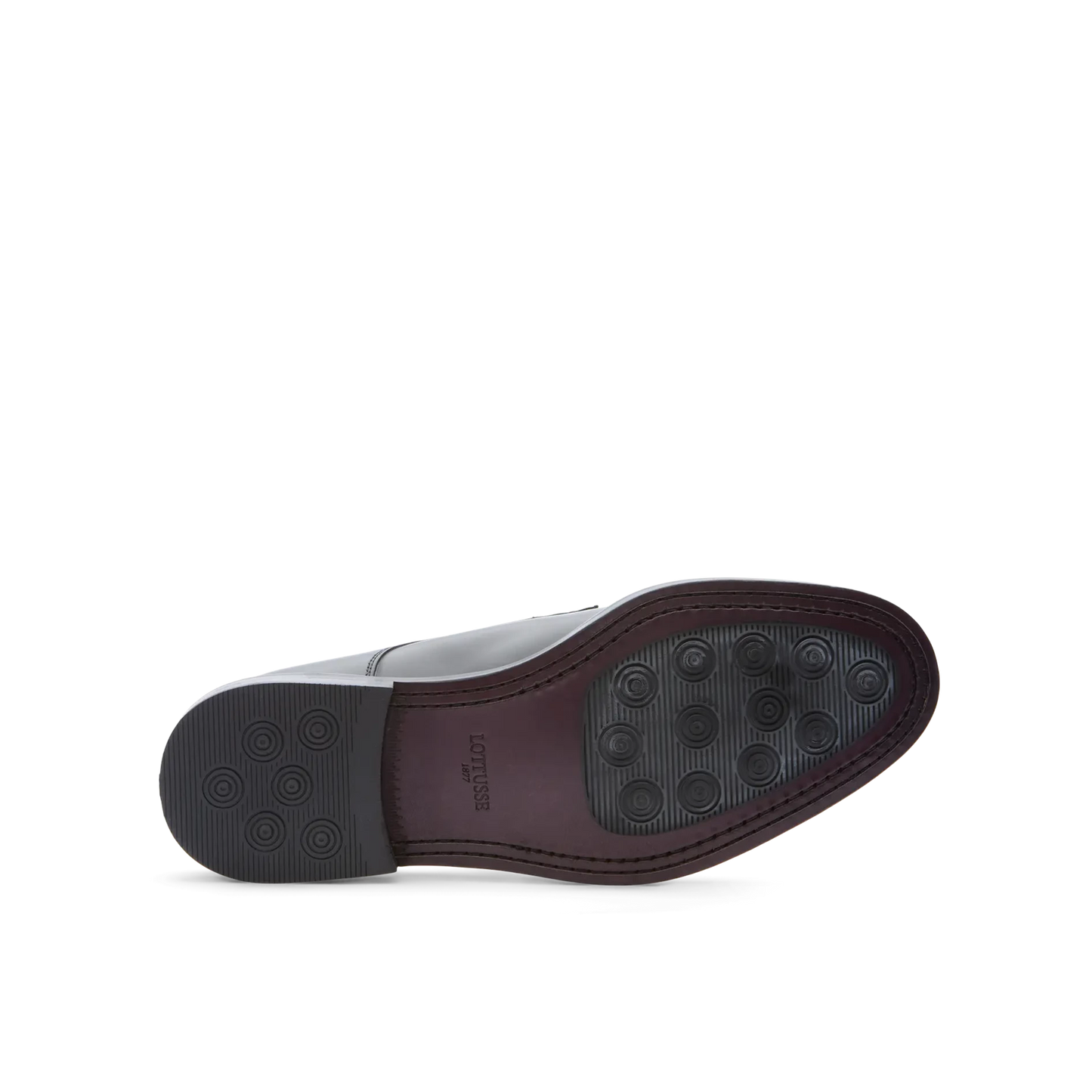 Chaussures Oxford Lottusse pour homme, modèle Harrys Derbys, en cuir de vachette semi-brillant noir
