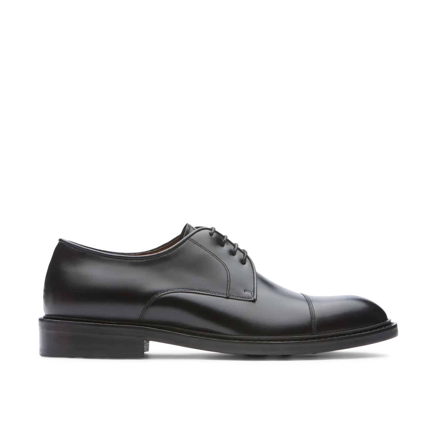 Chaussures Oxford Lottusse pour homme, modèle Harrys Derbys, en cuir de vachette semi-brillant noir