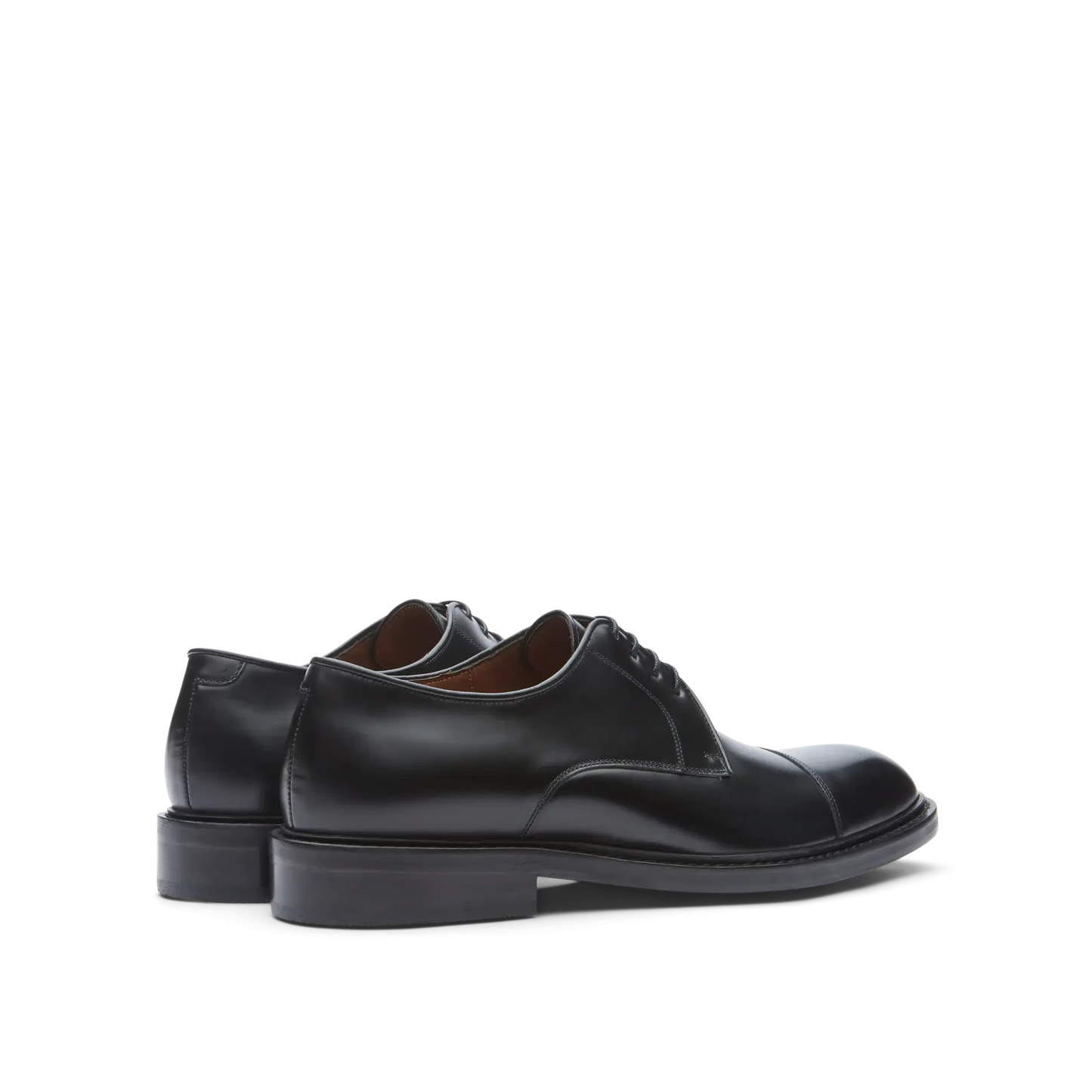 Chaussures Oxford Lottusse pour homme, modèle Harrys Derbys, en cuir de vachette semi-brillant noir