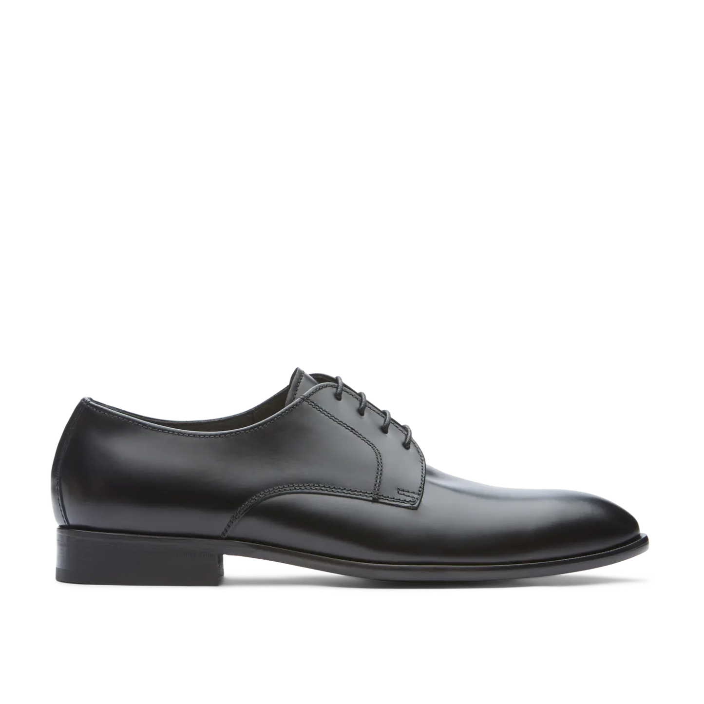 Chaussures Derby Oxford Regent Lottusse pour homme en cuir de vachette semi-brillant noir