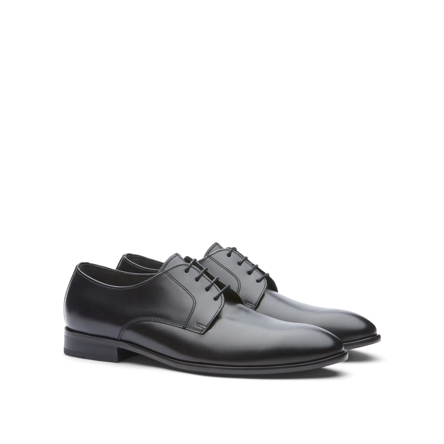 Chaussures Derby Oxford Regent Lottusse pour homme en cuir de vachette semi-brillant noir