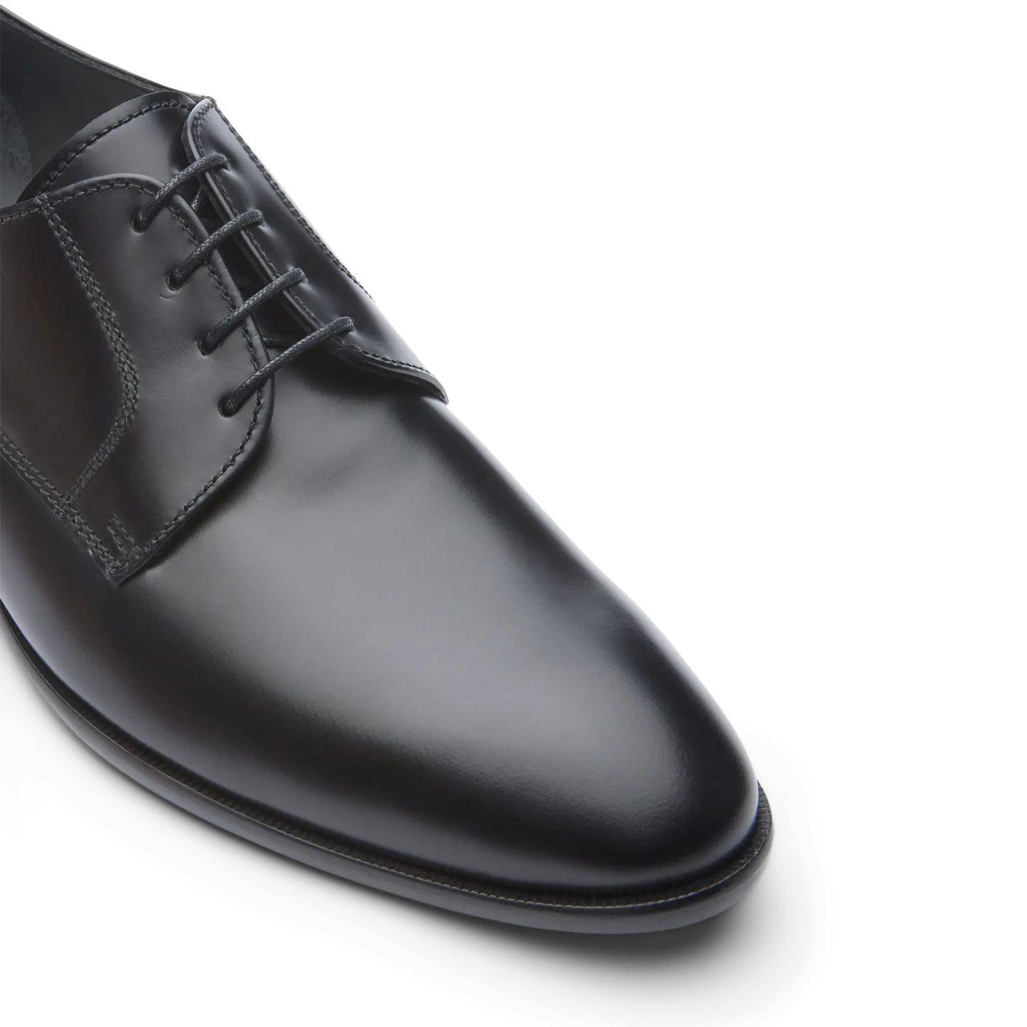 Chaussures Derby Oxford Regent Lottusse pour homme en cuir de vachette semi-brillant noir