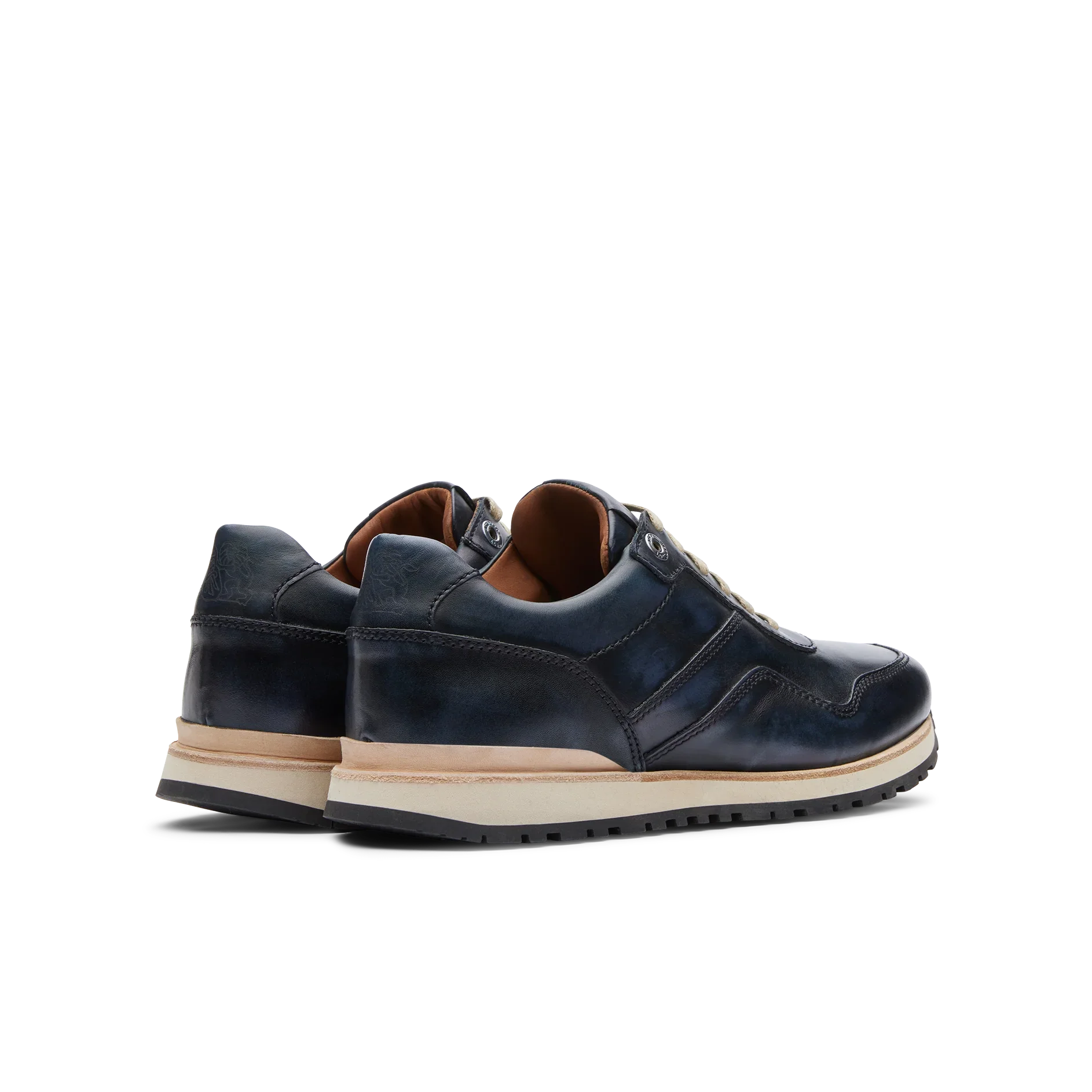 Sneakers De Vestir De La Marca Lottusse Para Hombre Modelo Tokyo Azulmarino De Vacuno CepilladoEn Color Azul