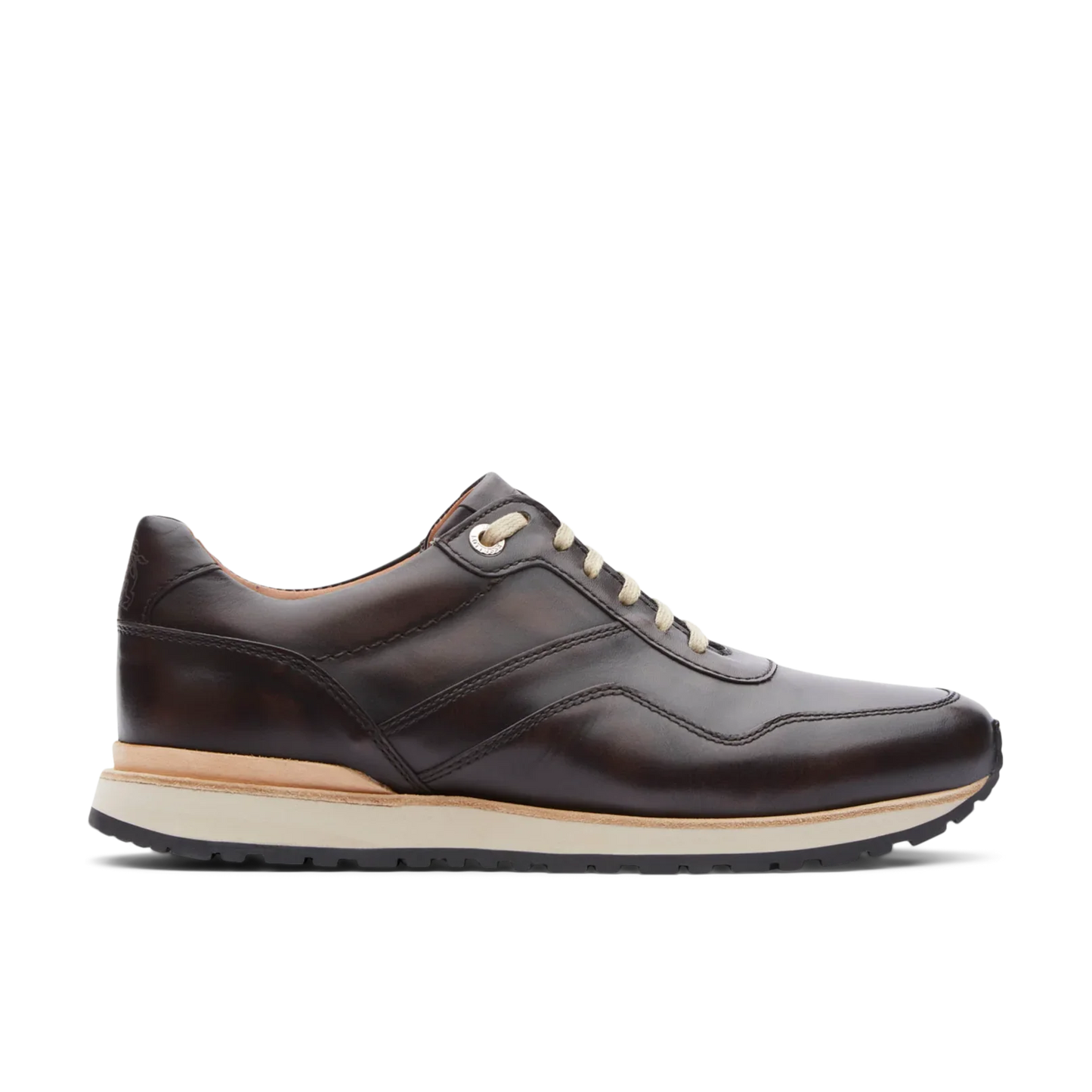 Lottusse Herren Dress Sneakers, Modell Tokyo Moka, aus gebürstetem Rindsleder in Braun