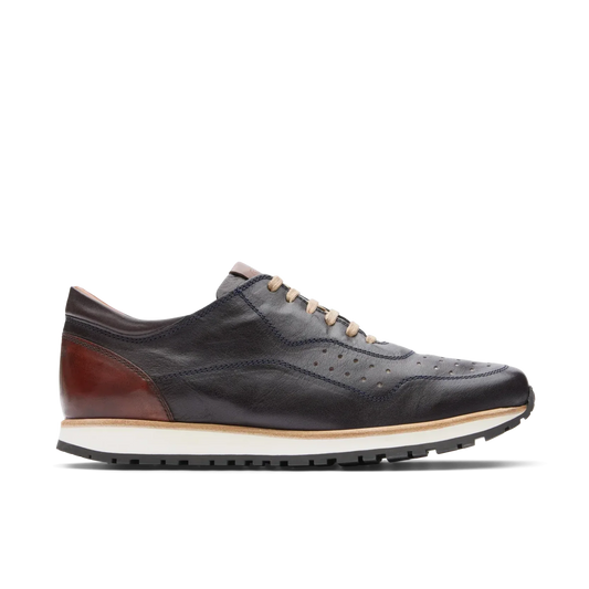 Baskets Lottusse pour homme, modèle Cang Marino Ebony TB, bleu