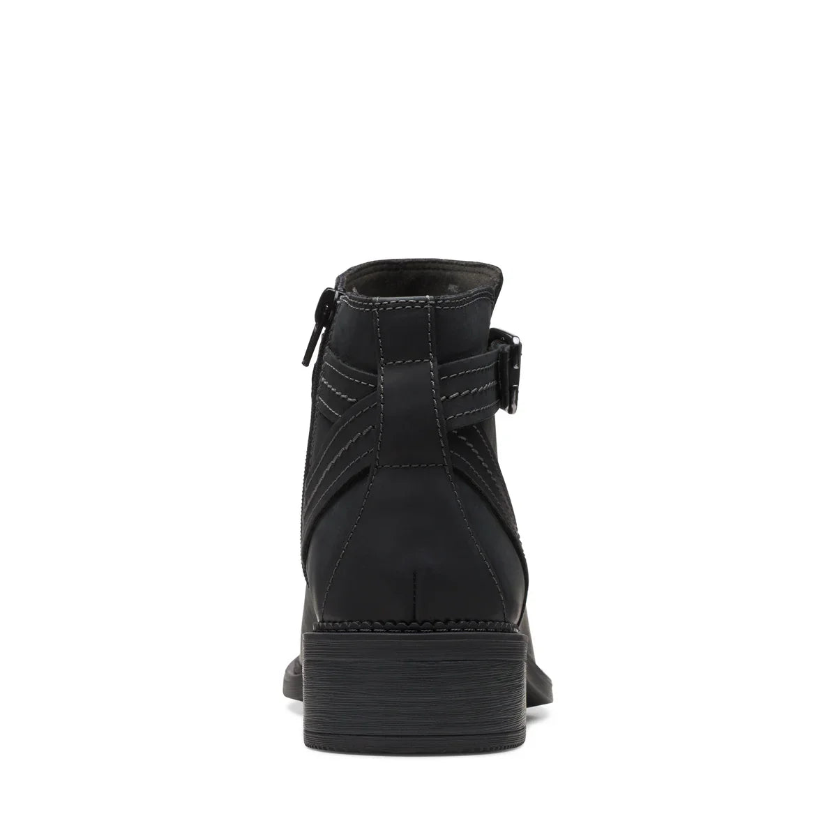 Botines De La Marca Clarks Para Mujer Modelo Maye Strap Black Leather En Color Negro