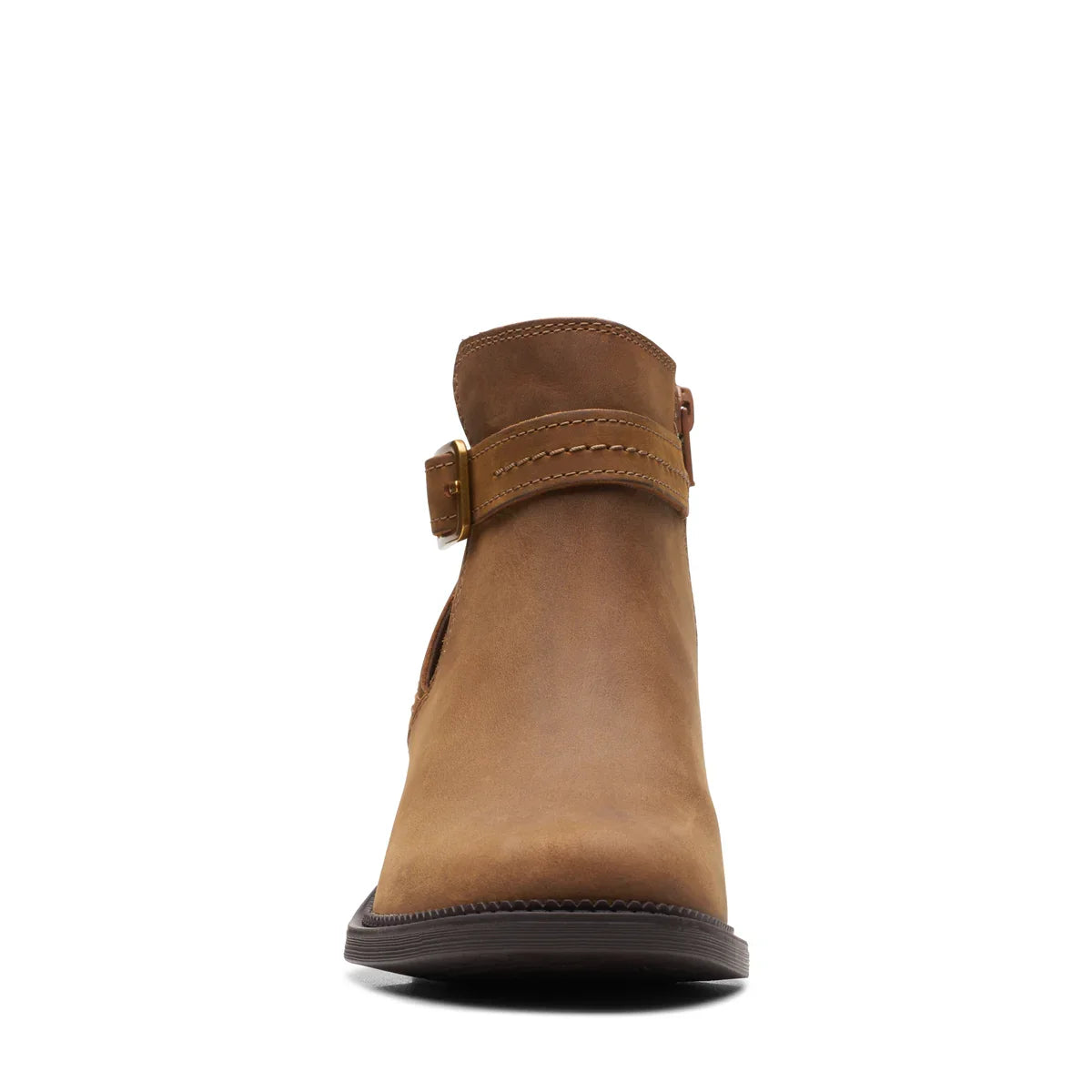 Botines De La Marca Clarks Para Mujer Modelo Maye Strap Dark Tan Leather En Color Marrón