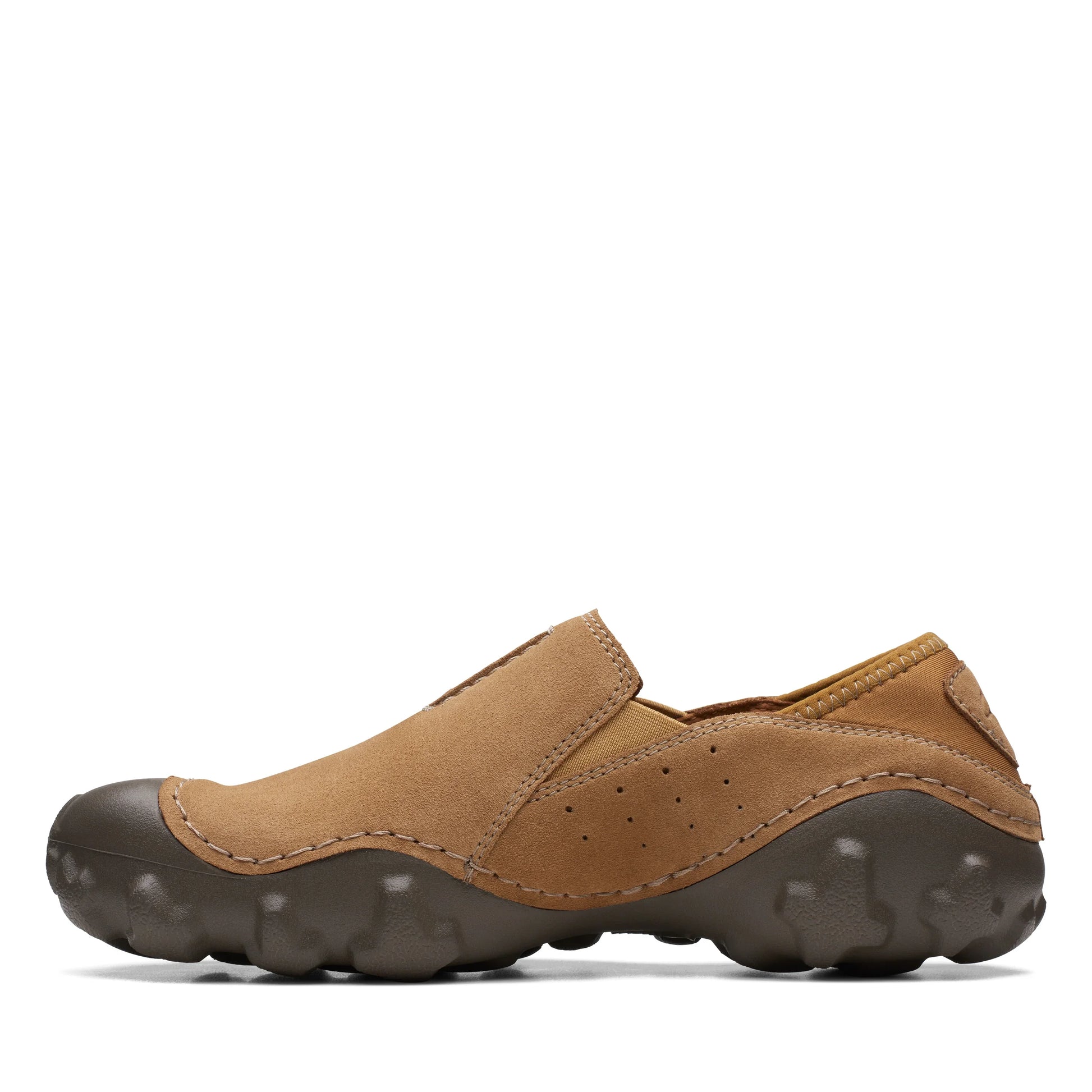 Clarks 男士 Mokolite Easy 深沙色绒面德比鞋(米色)