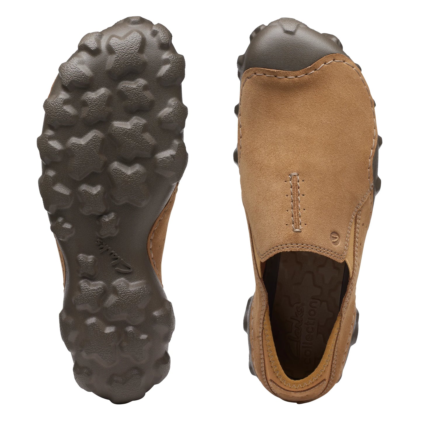 Zapatos Derby De La Marca Clarks Para Hombre Modelo Mokolite Easy Dark Sand Suede En Color Beige