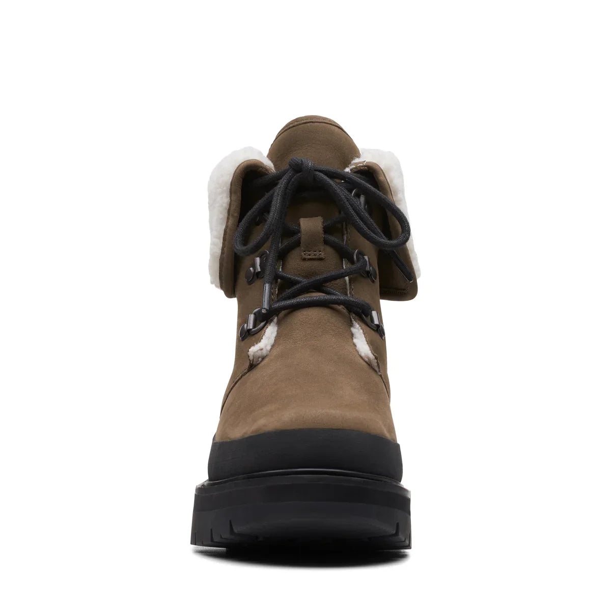 Botas De La Marca Clarks Para Mujer Modelo Orianna Turn Dark Olive Wlined En Color Verde