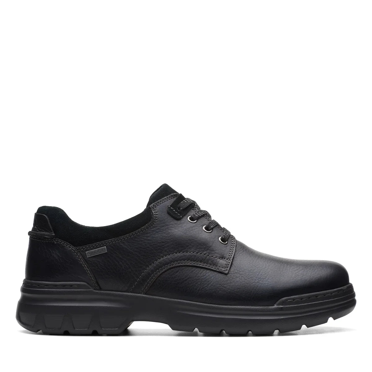 Zapatos Derby De La Marca Clarks Para Hombre Modelo Rockie Lo Gtx Black Leather En Color Negro