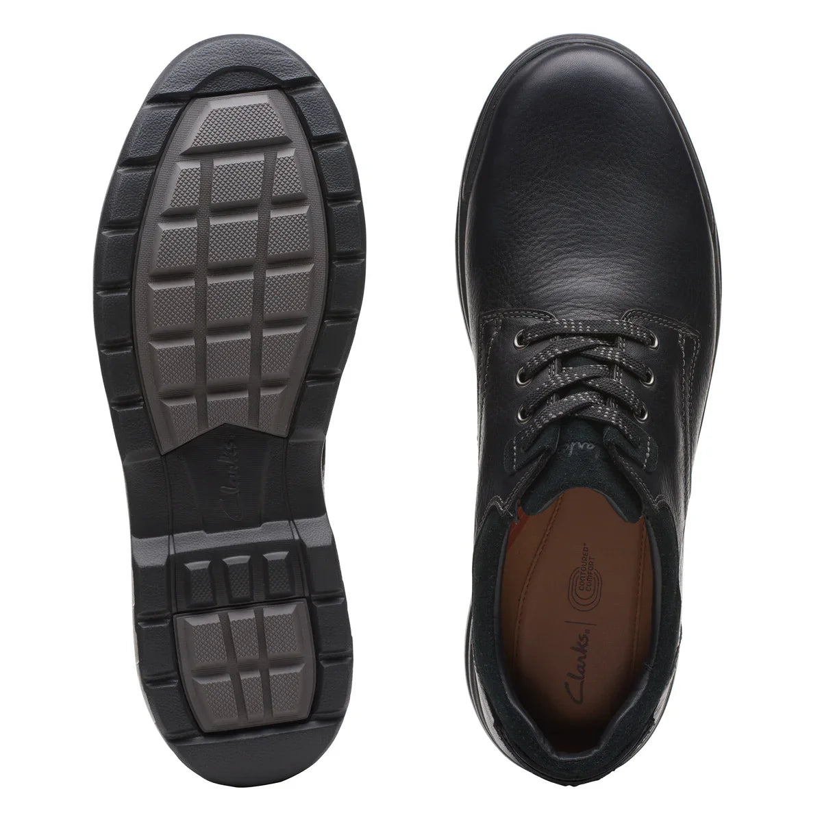 Zapatos Derby De La Marca Clarks Para Hombre Modelo Rockie Lo Gtx Black Leather En Color Negro