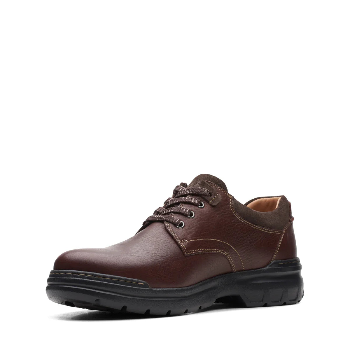 Zapatos Casual De La Marca Clarks Para Hombre Modelo Rockie Walkgtx Dark Tan Lea En Color Marrón