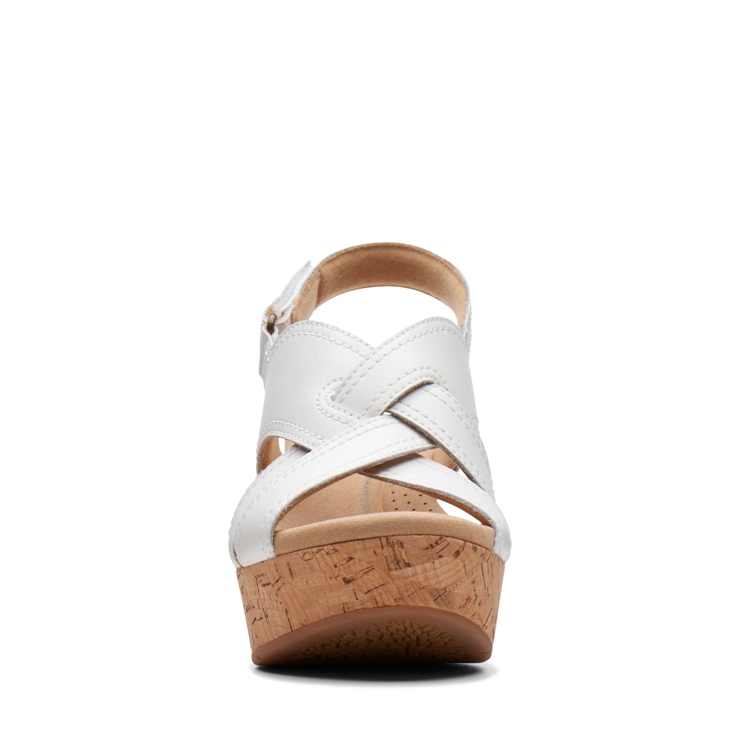 Zapato De Cuña De La Marca Clarks Para Mujer Modelo Rose Erin White Leather En Color Blanco