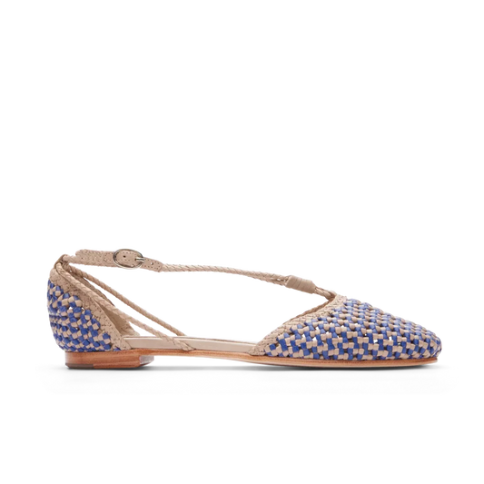 Lottusse damesballerina's, model Nood Sabbia Klein, in blauw