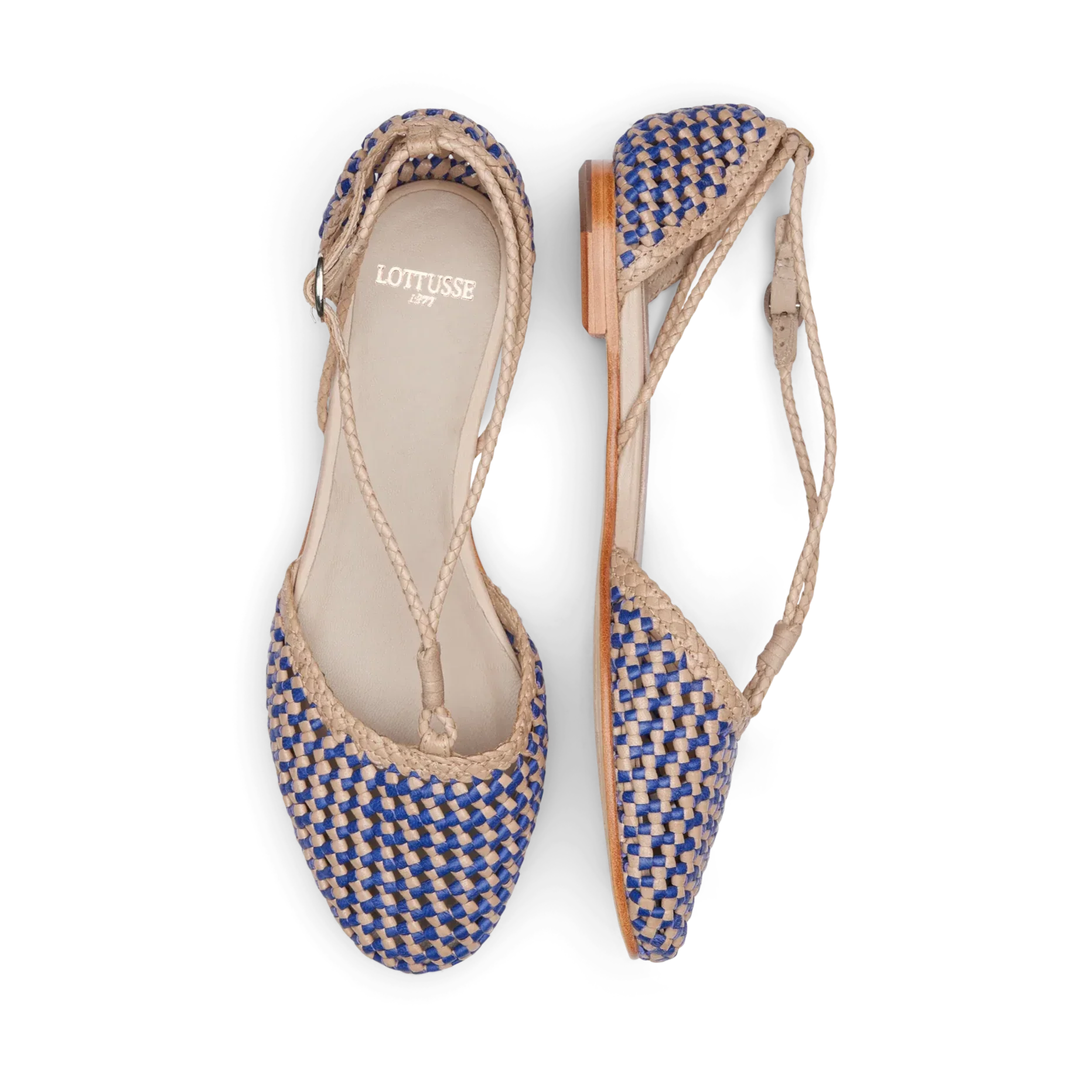 LOTTUSSE 女式芭蕾舞鞋,Nood Sabbia Klein 型号,蓝色