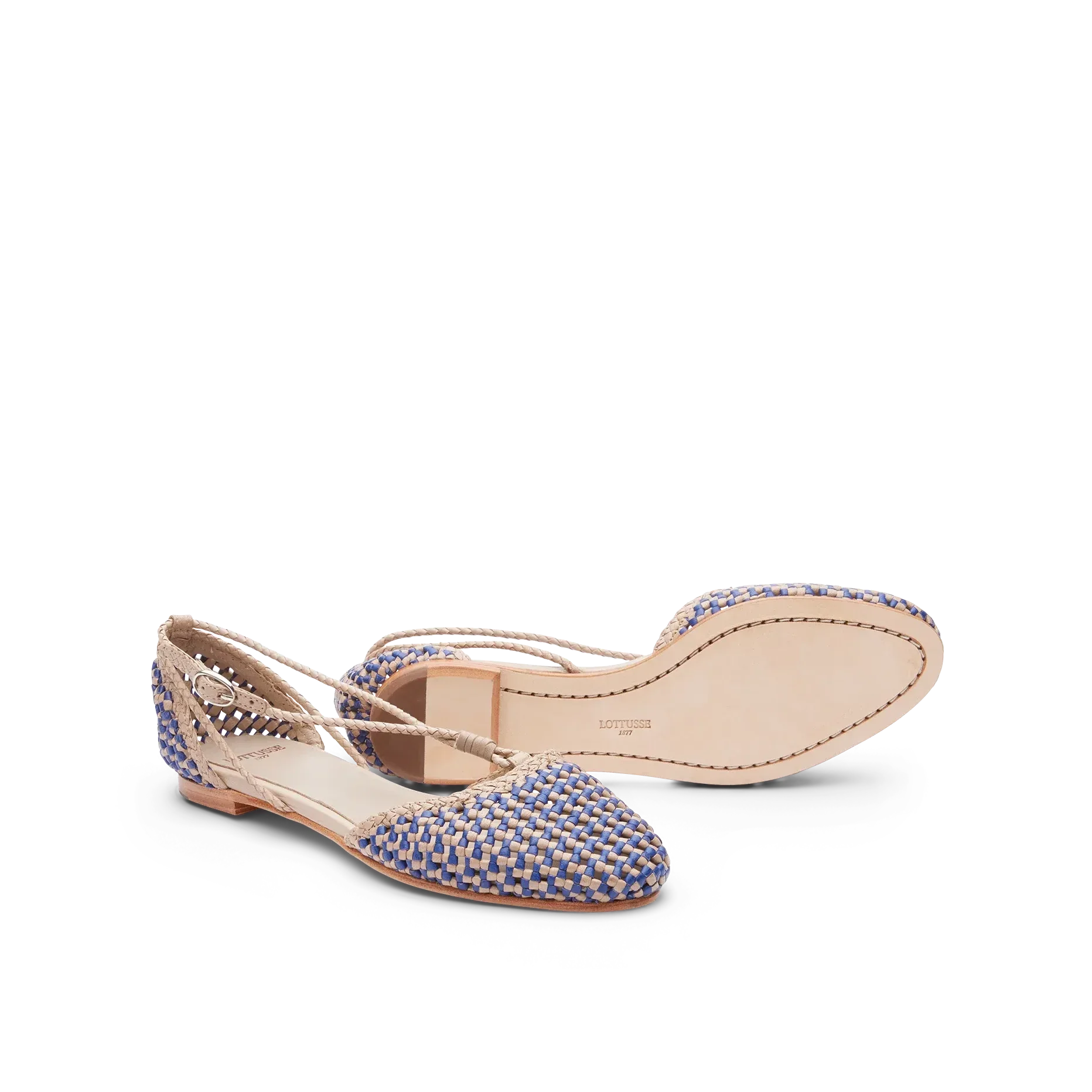 LOTTUSSE 女式芭蕾舞鞋,Nood Sabbia Klein 型号,蓝色