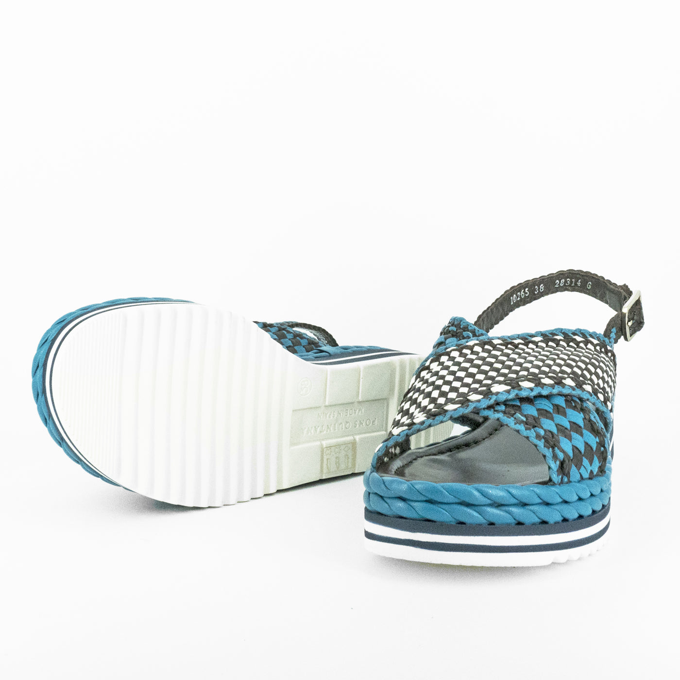 Sandalias De La Marca Pons Quintana Para Mujer Modelo Milan V104 Vira Royal En Color Azul