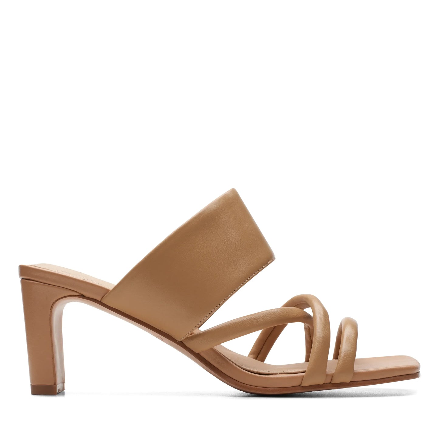 Sandalias Con Tiras De La Marca Clarks Para Mujer Modelo Seren Mule Camel En Color Beige