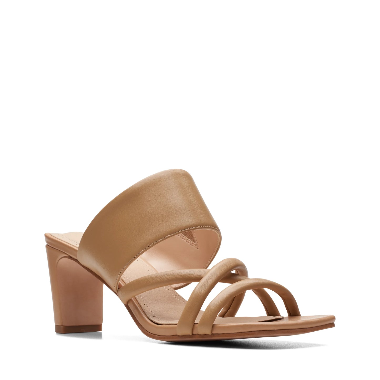 Sandalias Con Tiras De La Marca Clarks Para Mujer Modelo Seren Mule Camel En Color Beige